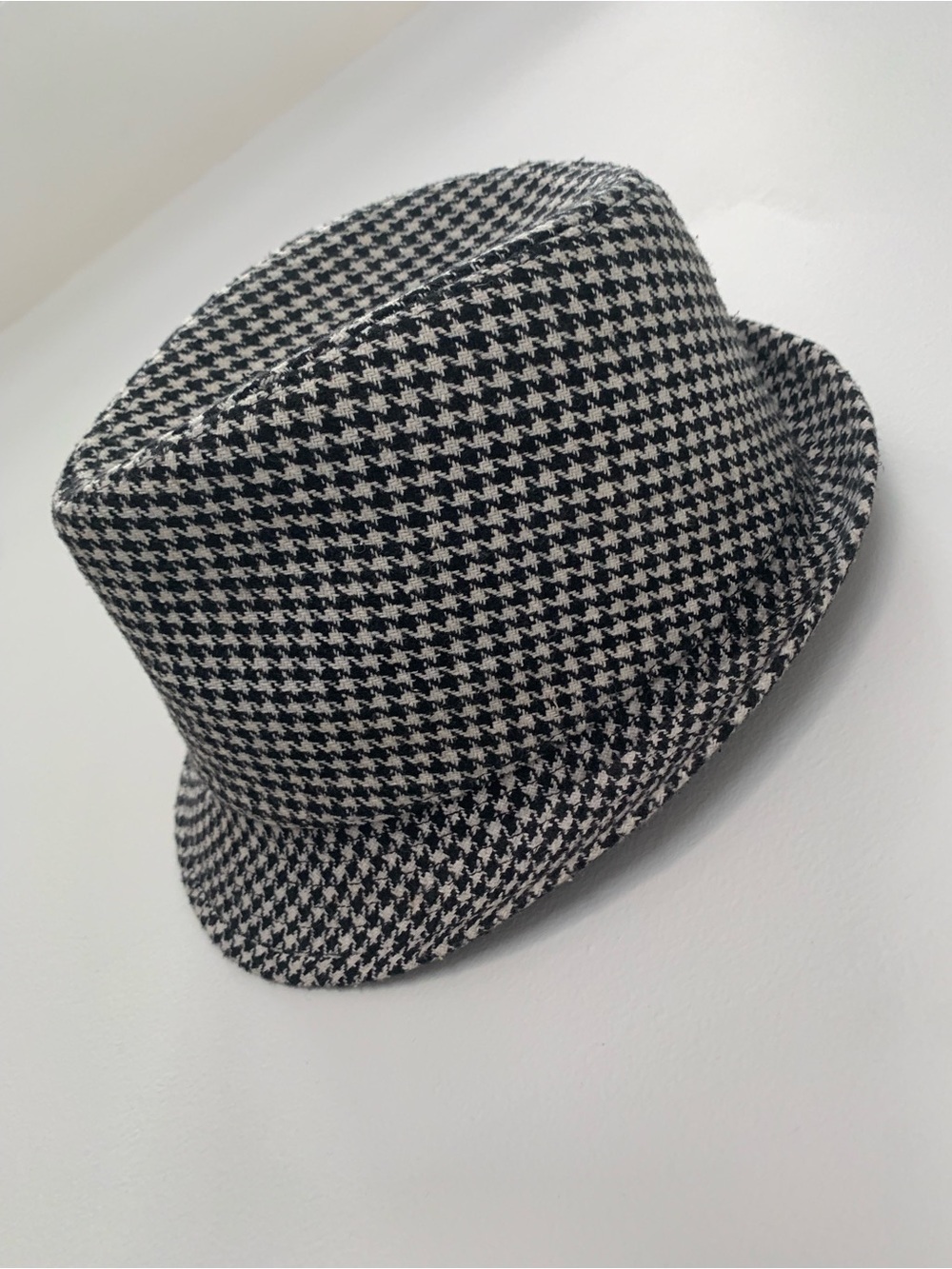 Black & White Houndstooth Fedora